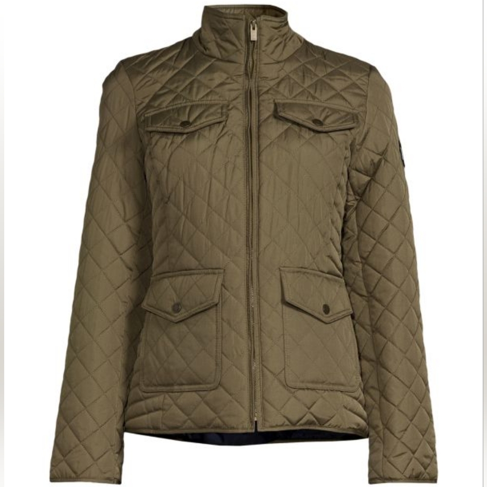 Tommy Hilfiger Women's Olive Quilted Jacket - Picture 8 of 16